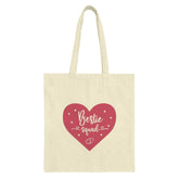 Bestie Squad Tote Bag, Cute Best Friends Gift, Friendship Tote, Heart Tote Bag, Gift For Best Friend, Best Friend Bag, Valentines Tote - Tawshia